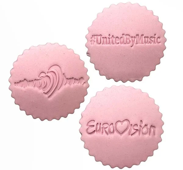 Eurovision themed fondant stamps